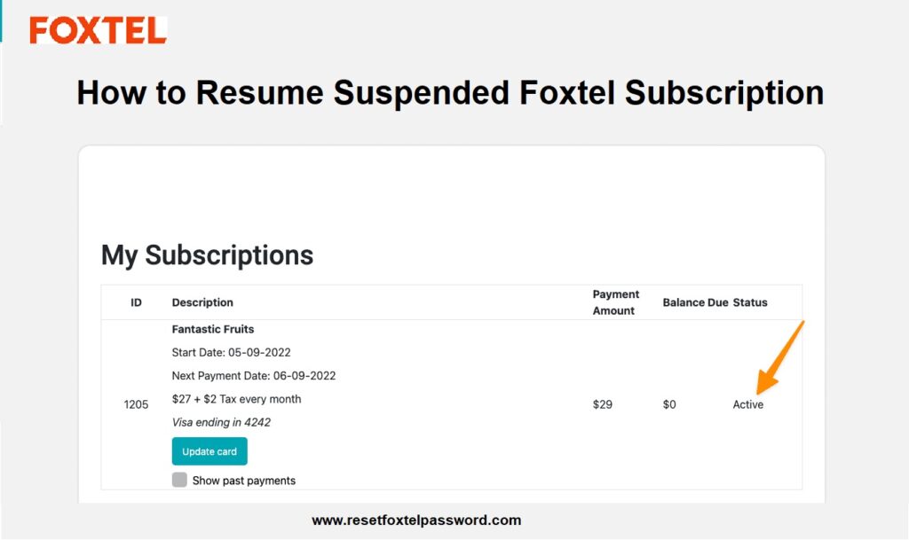 How to Resume Suspended Foxtel Subscription